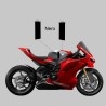 Bandelettes adhésives tank dans le style « Centenario Tricolore » pour Ducati Panigale / Streetfigher V4
