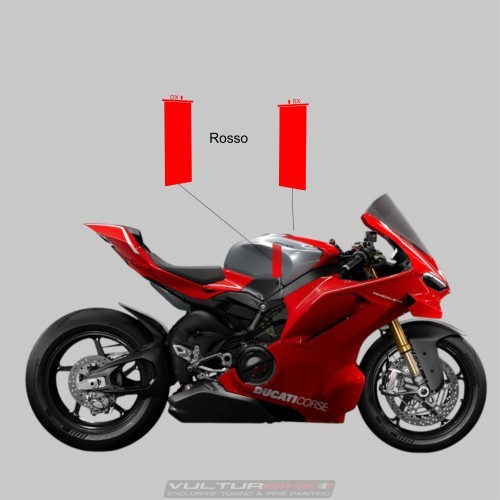 Tankklebebänder im "Centenario Tricolore"-Stil für Ducati Panigale / Streetfigher V4