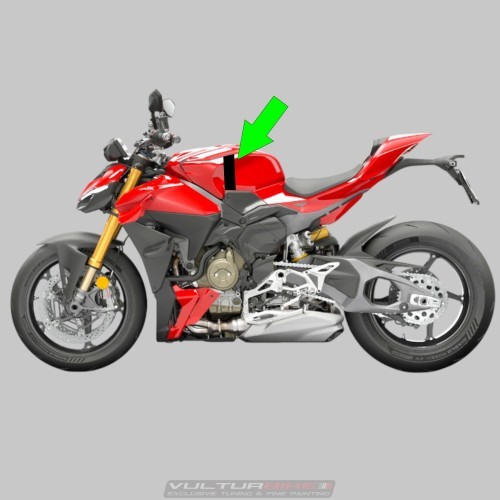 Bandas adhesivas para tanques en estilo "Centenario Tricolore" para Ducati Panigale / Streetfigher V4
