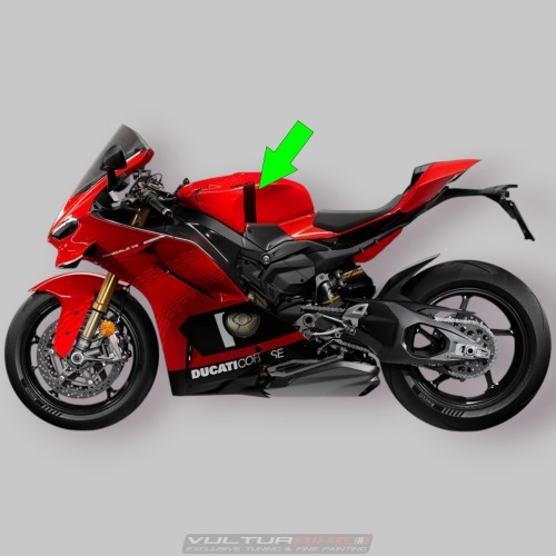 Tank Adhesive Bands in "Centenario Tricolore" Style for Ducati Panigale / Streetfigher V4