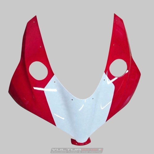Red front fairing with white number plate - Ducati Panigale V2 2025 / 2026