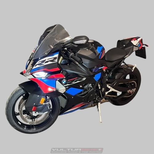 Complete fairing sticker set - black motorcycle BMW S1000RR
