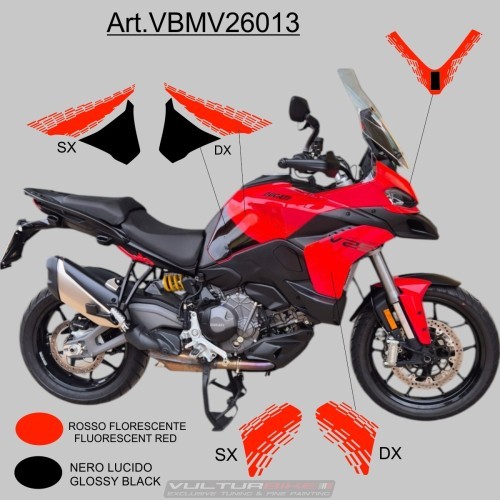 Kit adesivi per cupolino, serbatoio e deflettori - Ducati Multistrada V2 / V2S