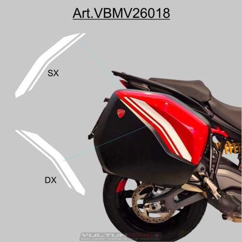 Decalcomanie per cover valigie colori personalizzabili - Ducati Multistrada V2 / V4