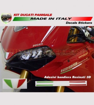 Pegatinas de bandera resinada 3D - Ducati Panigale 899/1199/1299/959