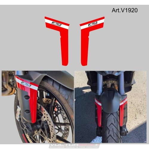 Front Fender Decorative Stickers Kit – Compatible with Ducati Multistrada V4 / V2