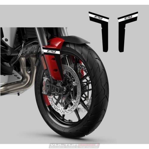 Kit de pegatinas decorativas para guardabarros delanteros – Compatible con Ducati Multistrada V4 / V2