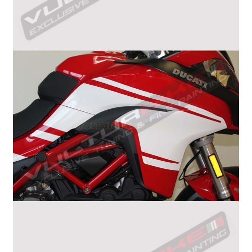 Exklusives Design weiße Aufkleber Kit - Ducati Multistrada 1200 2015 