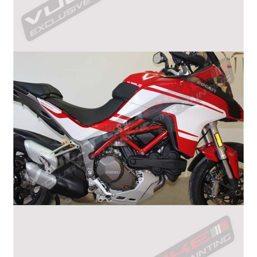 Exklusives Design weiße Aufkleber Kit - Ducati Multistrada 1200 2015 
