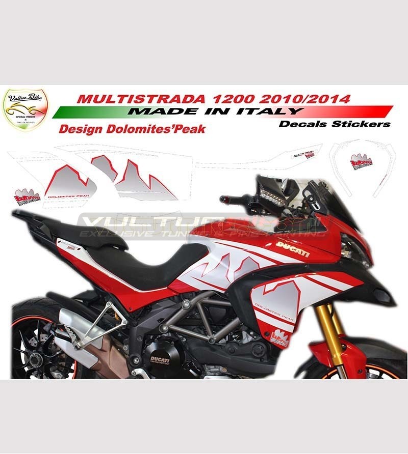Kit adhesivo de diseño Dolomitas Peak - Ducati Multistrada 1200 2010/14 