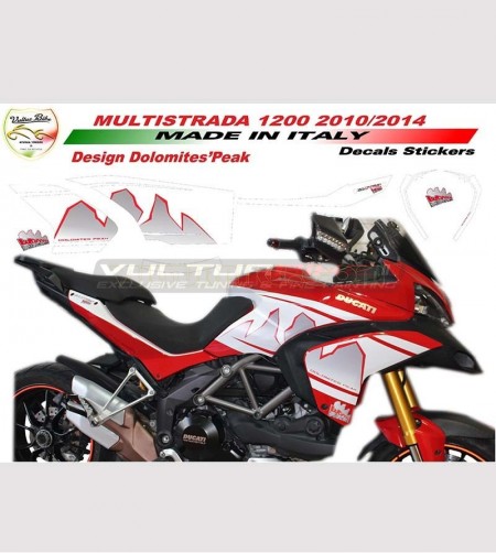 Stickers' kit Dolomites Peak design - Ducati Multistrada 1200 2010/14