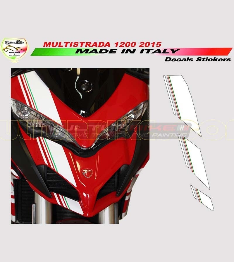 Tricolor stickers for front fairing - Ducati Multistrada 1200 2015/17
