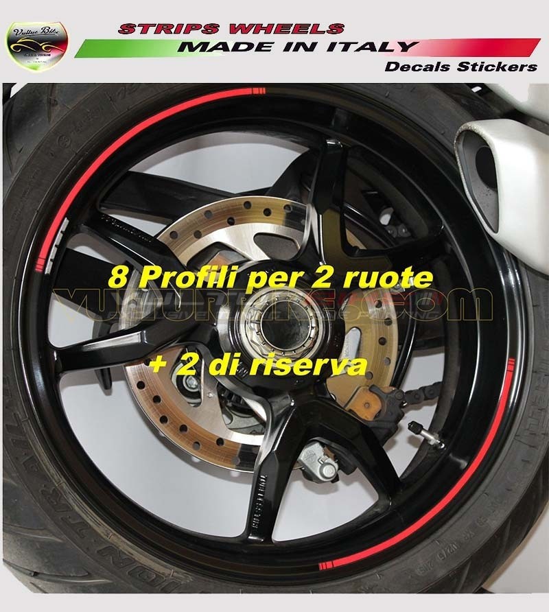 Universal colored stickers for Ducati wheels 3 sizes