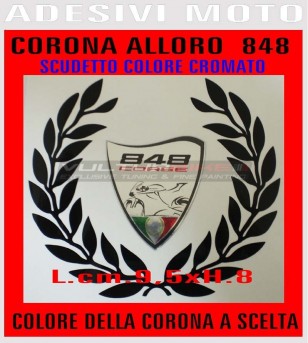 Adesivi personalizzati corona d'alloro -  Ducati 848/1098/1198