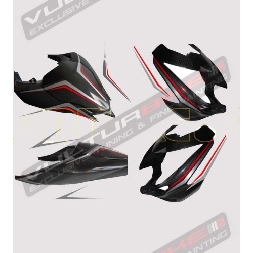 Streifenversion Aufkleber Kit verschiedene Farben - Ducati Streetfighter