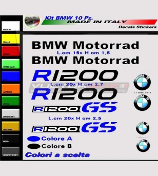 10 adesivi personalizzabili - BMW R1200 GS / Motorrad