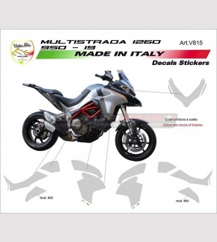 Adesivi per paramani moto Ducati Multistrada DVT 1200/950/1260/Enduro "V540" 