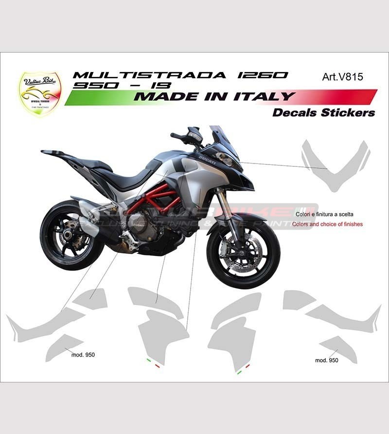 Kit adhésif graphique personnalisé - Ducati Multistrada 1260/1200/950