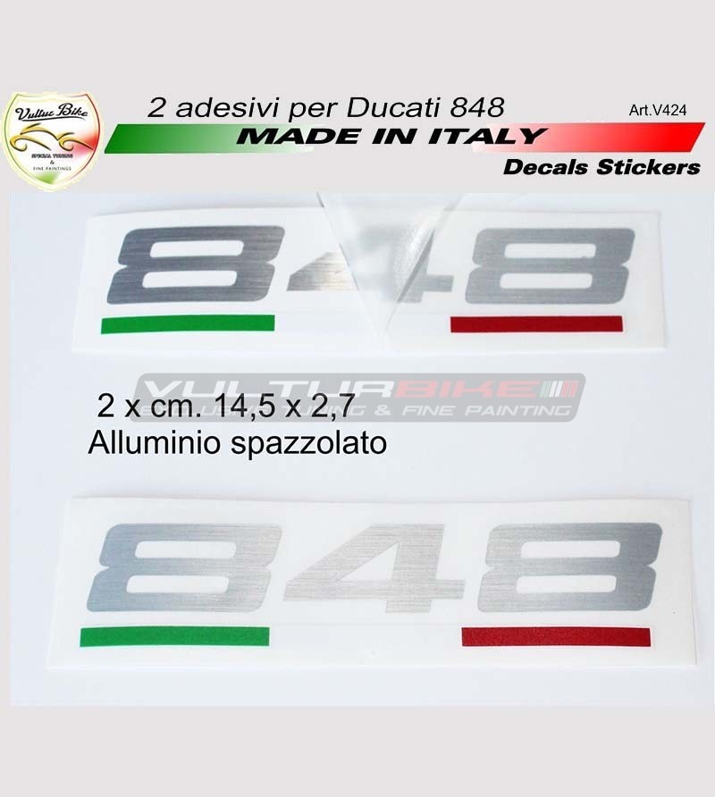 Adesivi colorati per fiancate laterali - Ducati 848