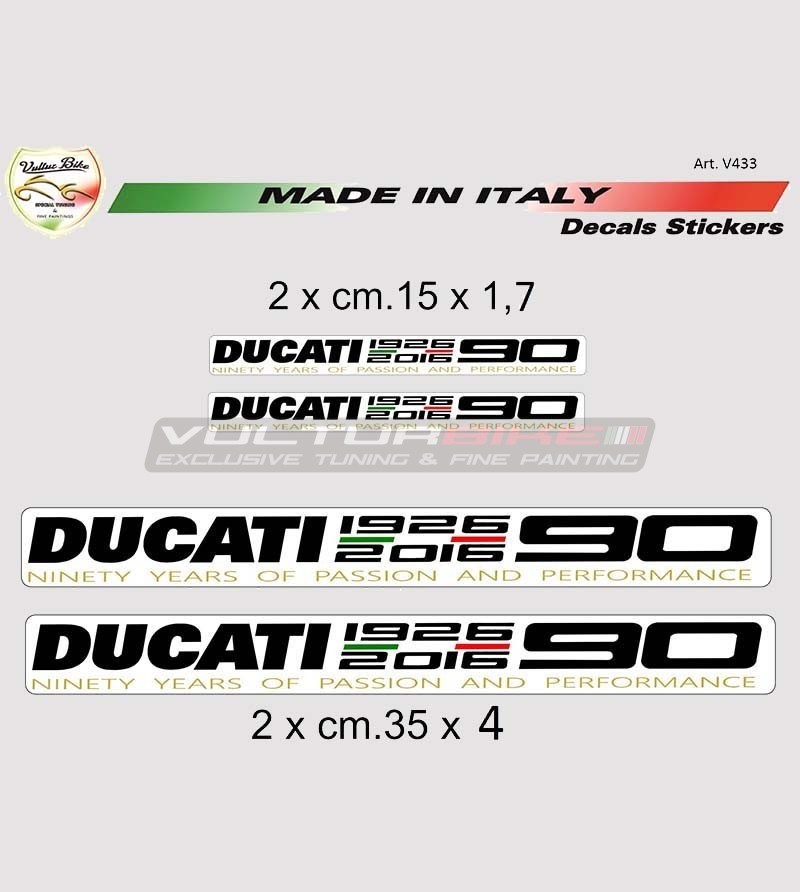 Stickers 90th Anniversary Ducati large size