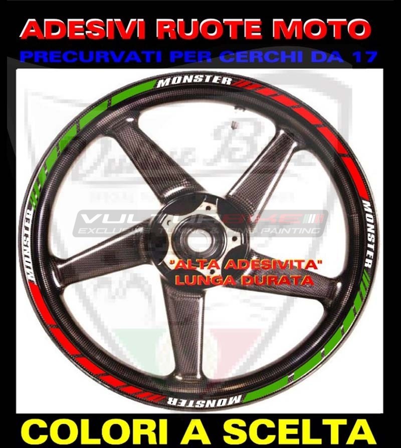 RACING 3 stickers cerchi ruote wheels strisce Adesivi moto DUCATI SCRAMBLER 