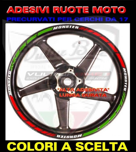 Customizable profile stickers for racing wheels - Ducati Monster