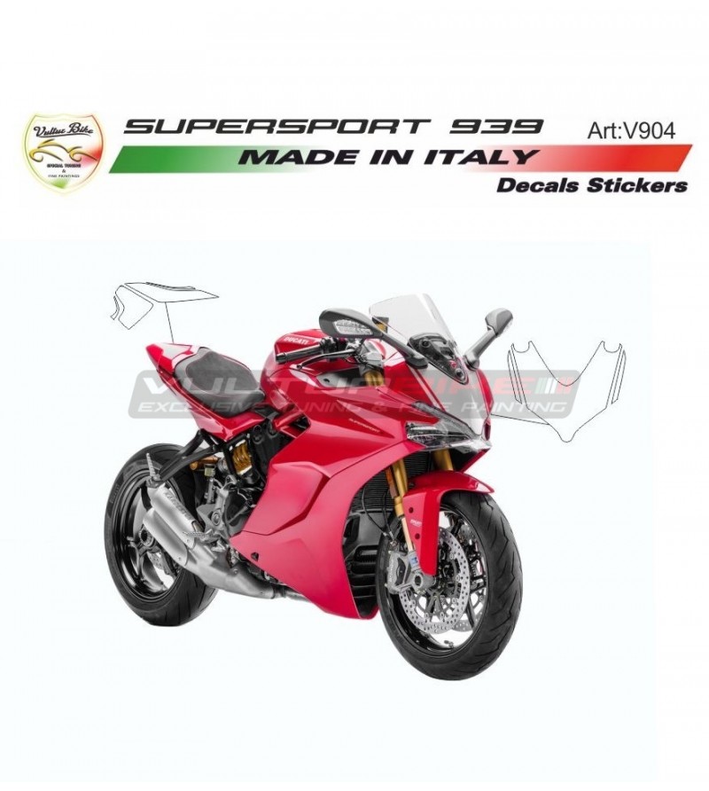 Autocollants colorés pour les transporteurs de nombres - Ducati Supersport 939
