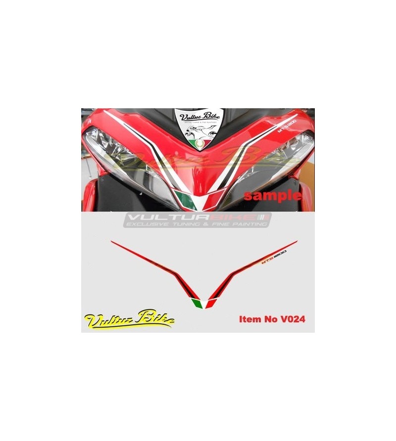 Sticker for front fairing redblack - Ducati Multistrada 1200 2010/2014