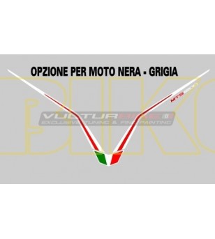 Sticker for front fairing white red - Ducati Multistrada 1200 2010/2014