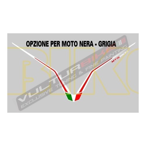Rot und weiß Kuppel Aufkleber - Ducati Multistrada 1200 2010/2014 