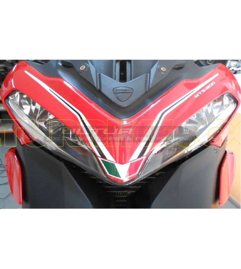 Pegatina domo en blanco y negro - Ducati Multistrada 1200 2010/2014