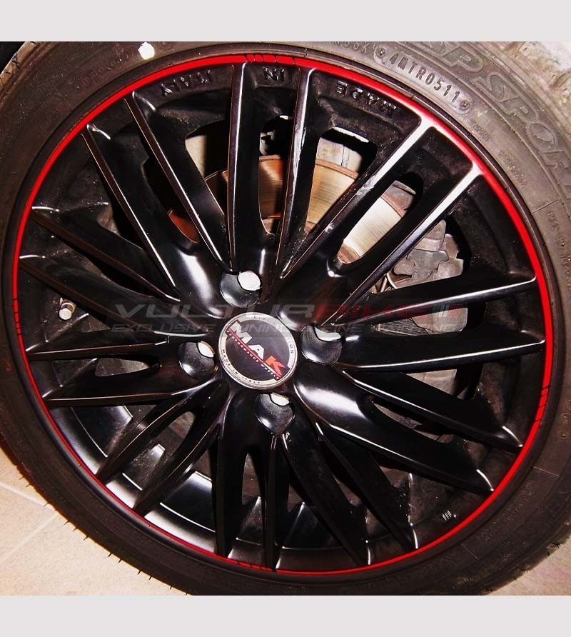 Colored profiles for car and motorcycle wheels