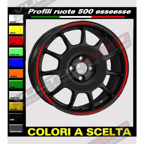Profili adesivi per ruote auto Fiat 500 esseesse 