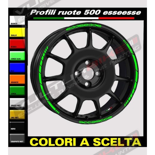Profils adhésifs pour roues de voiture Fiat 500 esseesse 