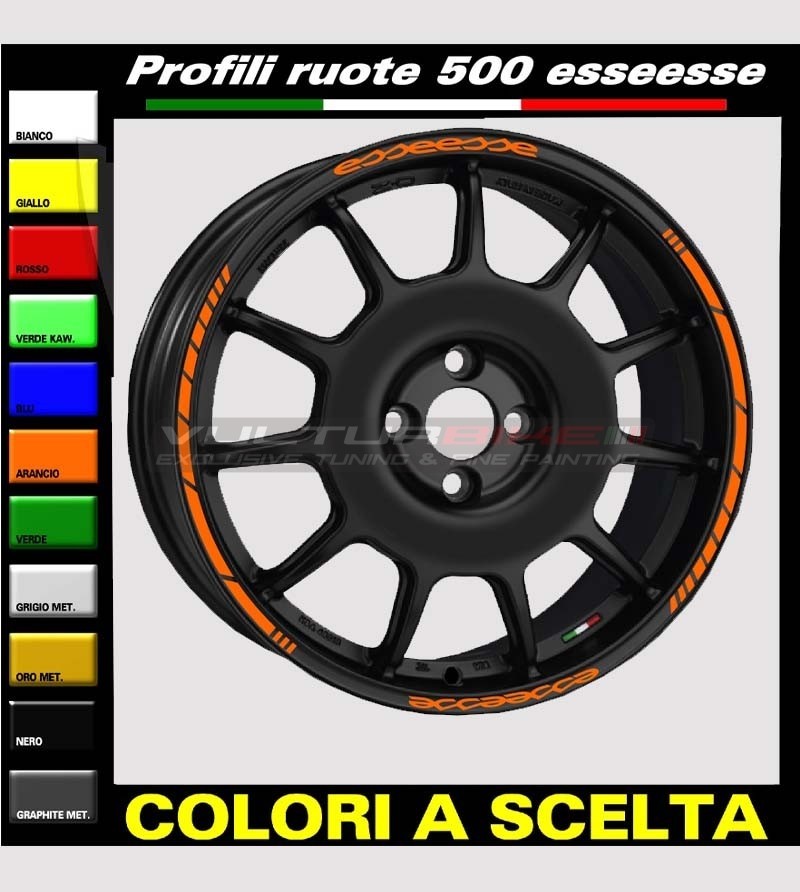 Profils adhésifs pour roues de voiture Fiat 500 esseesse