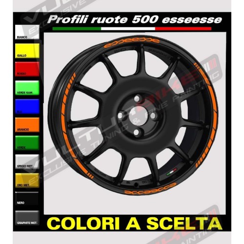 Adhesive profiles for Fiat 500 Esseesse cars wheels 