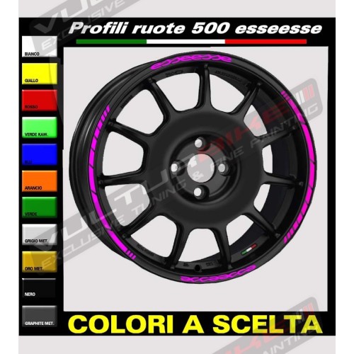 Perfiles adhesivos para ruedas de coche Fiat 500 esseesse 