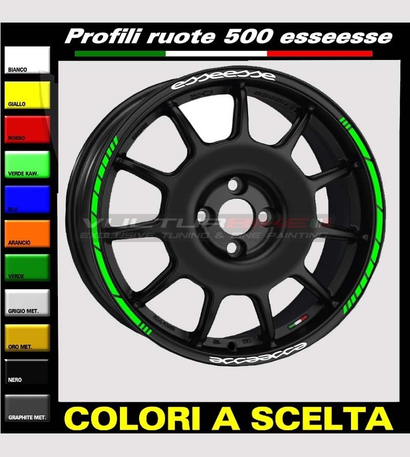 Adhesive profiles for car wheels Fiat 500 esseesse