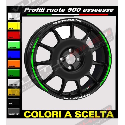 Adhesive profiles for Fiat 500 Esseesse cars wheels 