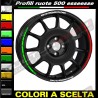 Tricolore-Klebstoffprofile für Fiat 500 esseesse Autoräder 
