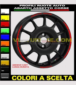 Adhesives profiles for Fiat abarth wheels