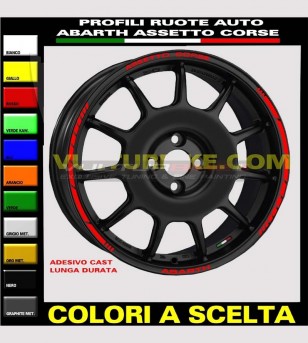 Perfiles adhesivos para ruedas de coche abarth fiat