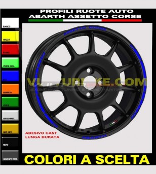 Perfiles adhesivos para ruedas de coche abarth fiat