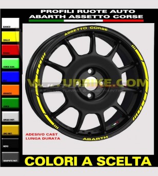 Perfiles adhesivos para ruedas de coche abarth fiat