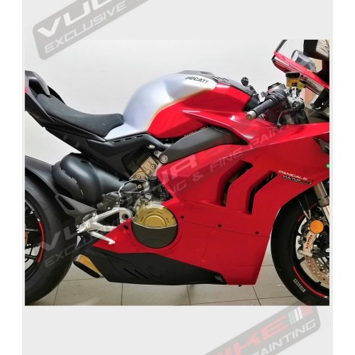Grey black carbon custom tank cover - Ducati Panigale V4 / V4S / V4R / Streetfighter V4 