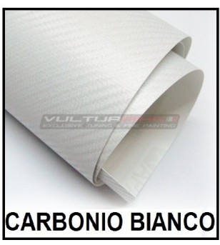 Pellicola adesiva per wrapping carbonio bianco