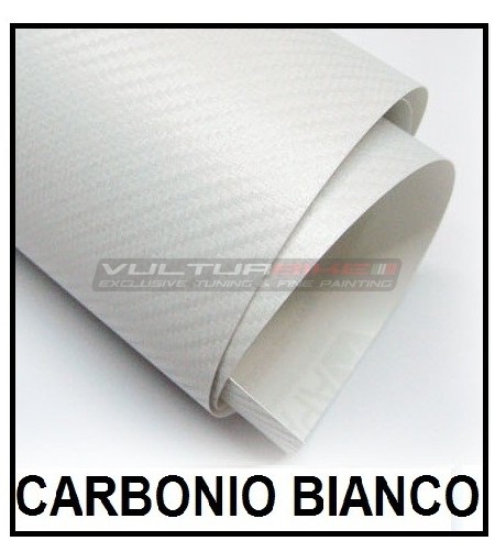 Film adhésif pour wrapping carbone blanc