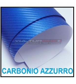 Pellicola adesiva per wrapping carbonio azzurro