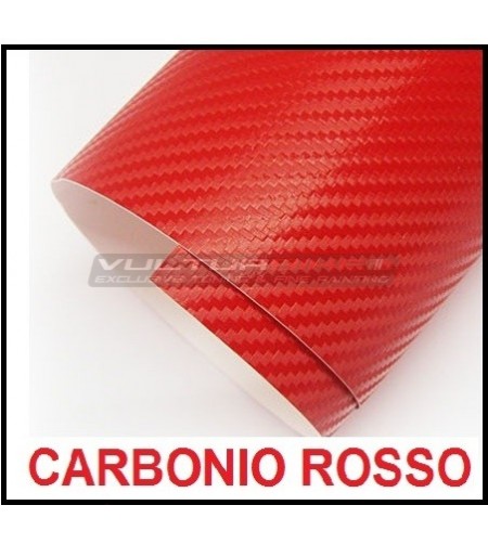 Pellicola adesiva per wrapping carbonio rosso