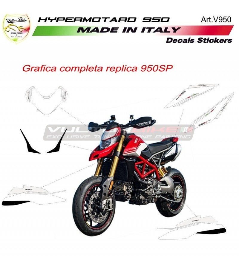 Ducati Hypemotard 950 SP Replik Aufkleber Kit - Ducati Hypermotard 950